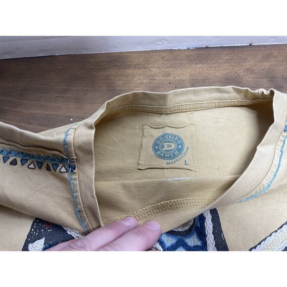 Double D Ranch Shirt Womens Large Southwest Eagle Embroidered T-Shirt - Picture 8 of 13